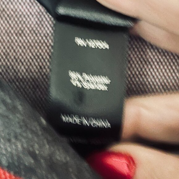 Ali Miles Grey Red Plaid Cowl Neckline Small - Picture 5 of 6